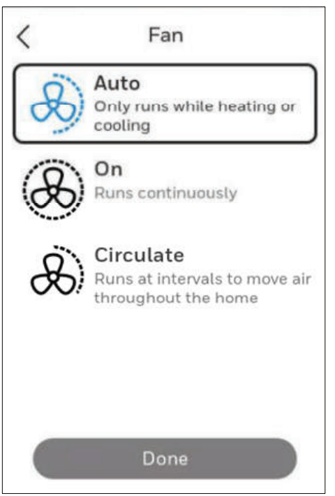 Fan Operation Settings