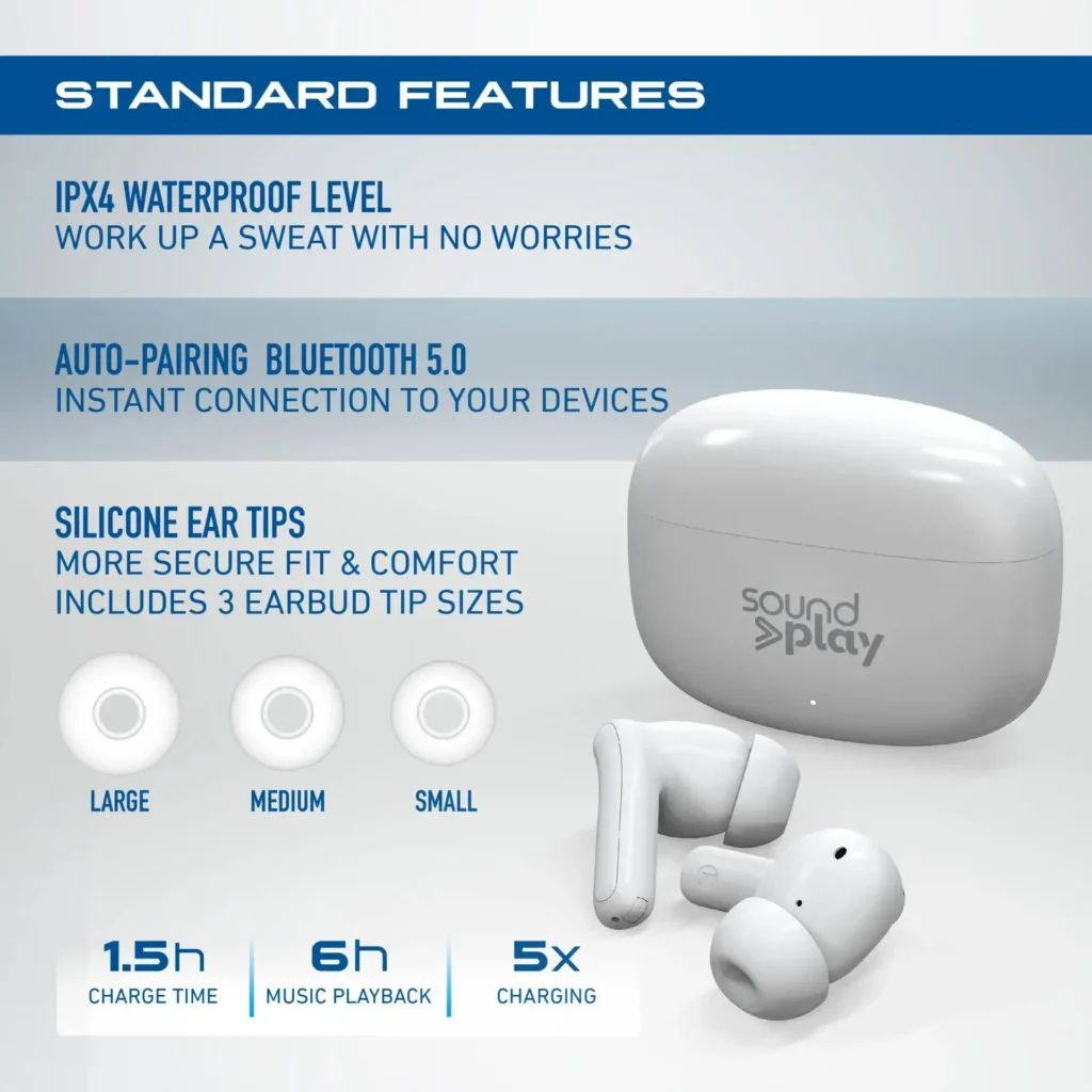 TZUMI SoundPlay V3 Wireless Earbuds Key Features and Benefits