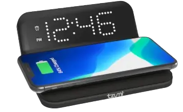 Tzumi Wireless Charging Alarm Clock Item 7454