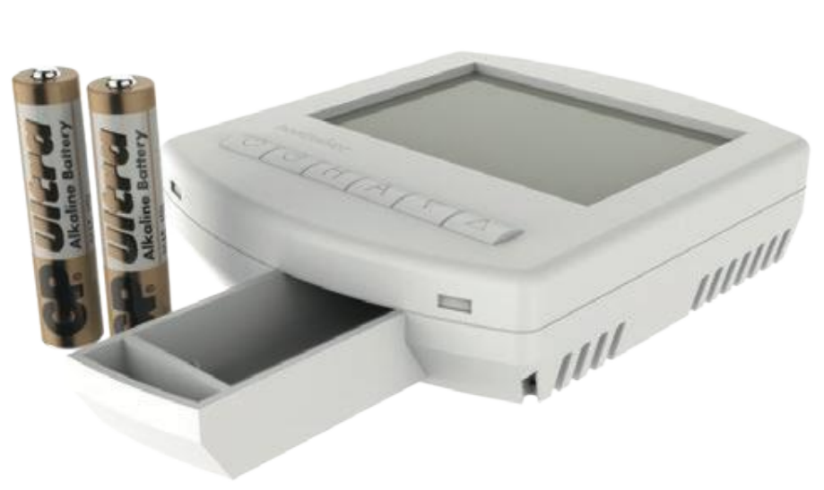 Heatmiser Slimline-B V3 Programmable Thermostat installing the batteries