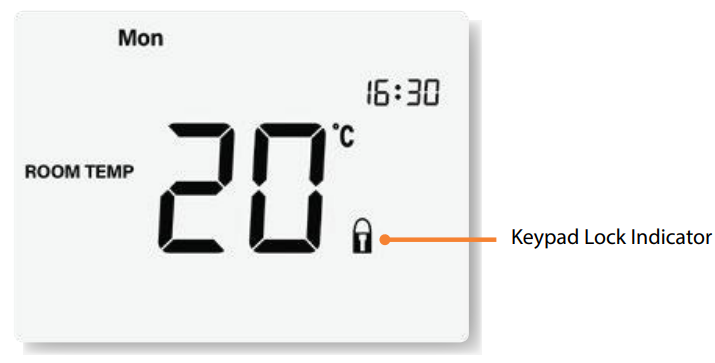 Heatmiser Slimline V4 Programmable Thermostat Locking the Thermostat