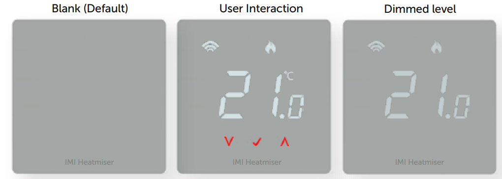Heatmiser neoStat PRO Smart Thermostat Display Options