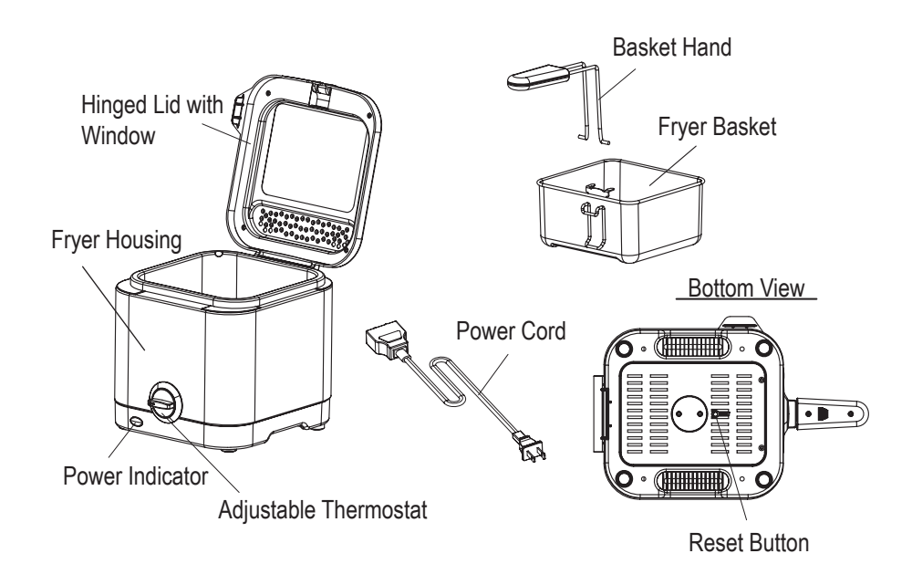 Oster 1.5L Deep Fryer Parts