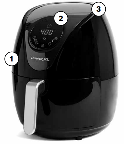 PowerXL Classic Air Fryer User Manual Parts And Components